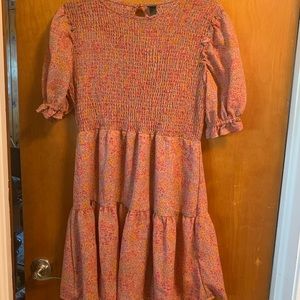 Wild Fable pink floral smocked dress
